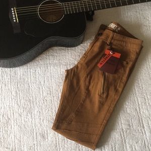Camel colored Moto Pants